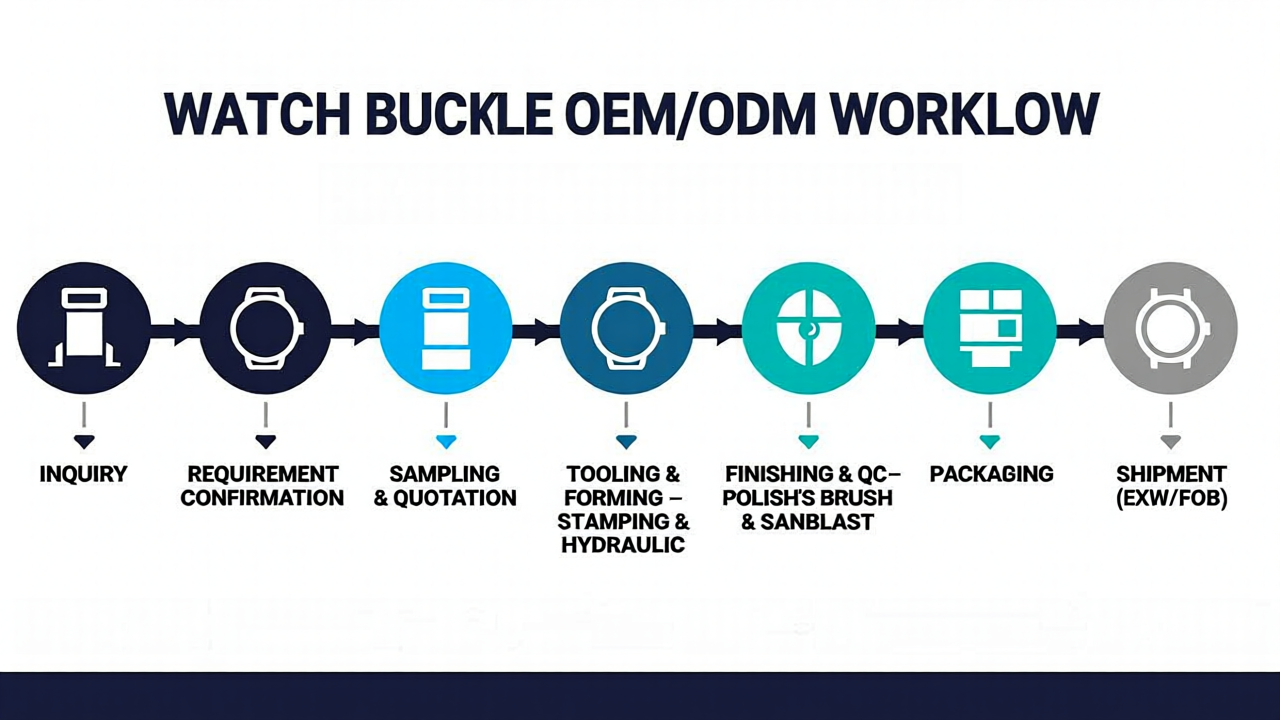 7-step OEM/ODM workflow from inquiry to shipment